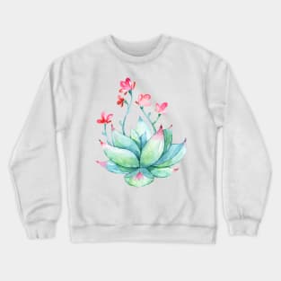 Watercolor Succulent sticker Crewneck Sweatshirt